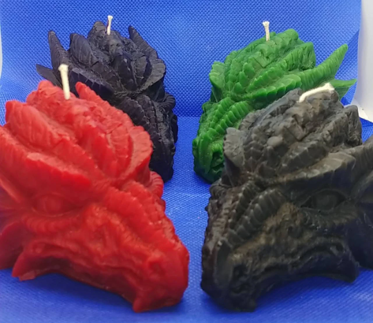 Dragon head unscented beeswax candle Free Domestic shipping to the USA