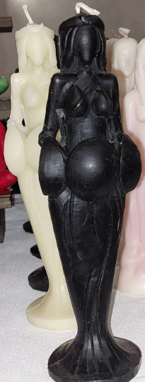 Moon Goddess unscented beeswax candle Free Domestic shipping to the USA