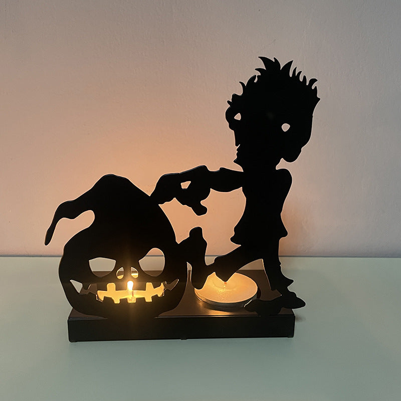 Wansheng Pumpkin Lamp Skull Candle Holder