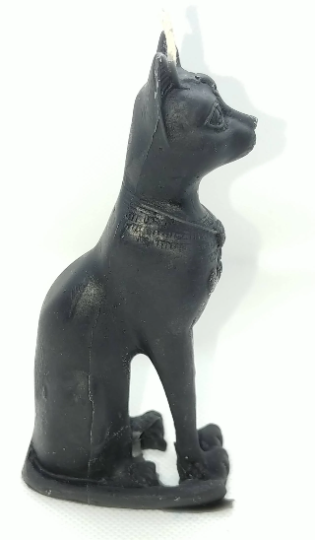 Free USA Shipping Bastet, goddess of cats, beeswax candle