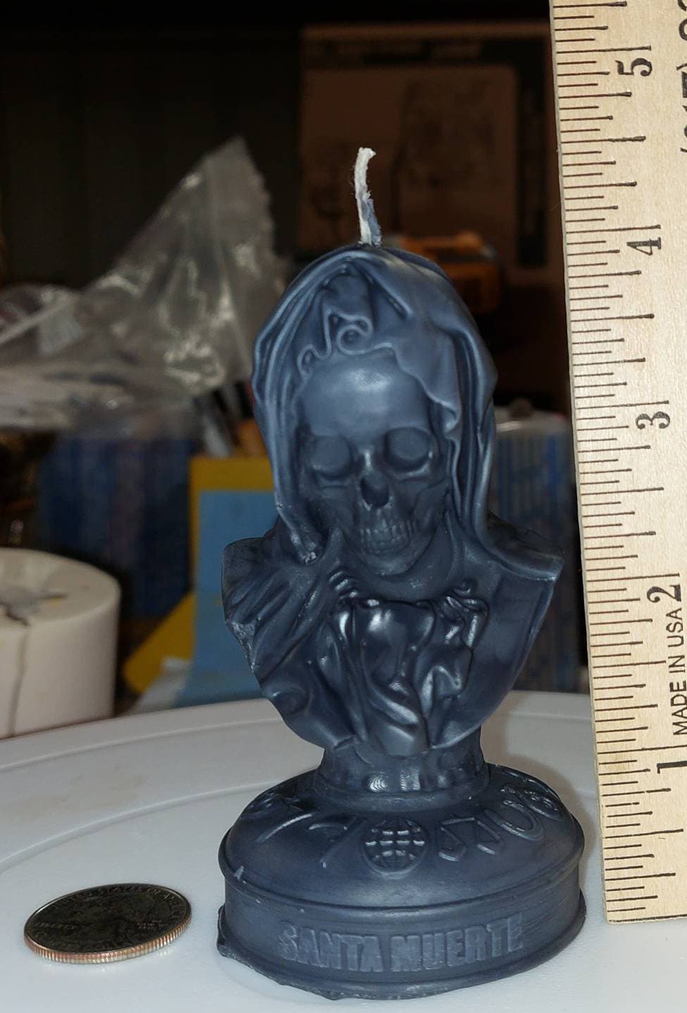 Santa Muerte pillar candle Free Domestic shipping