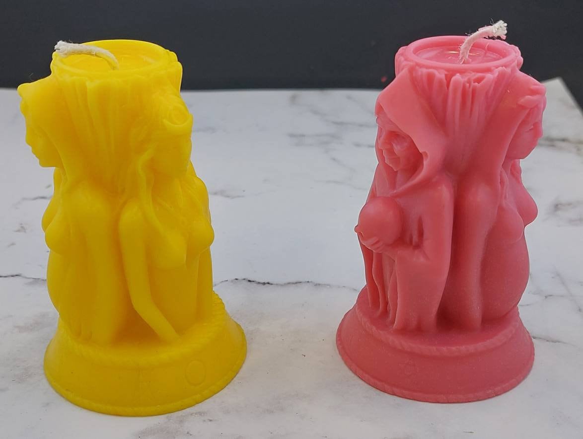 Hecate triple goddess candle Free Domestic shipping