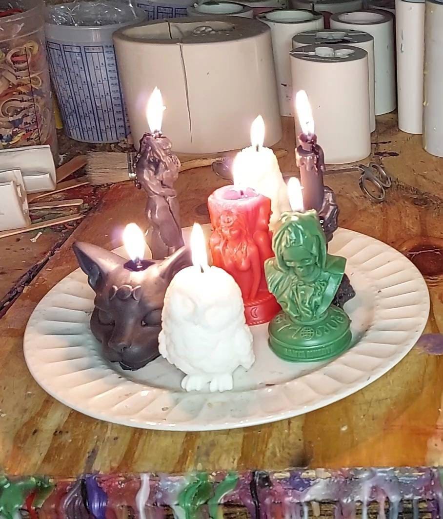 Hecate triple goddess candle Free Domestic shipping