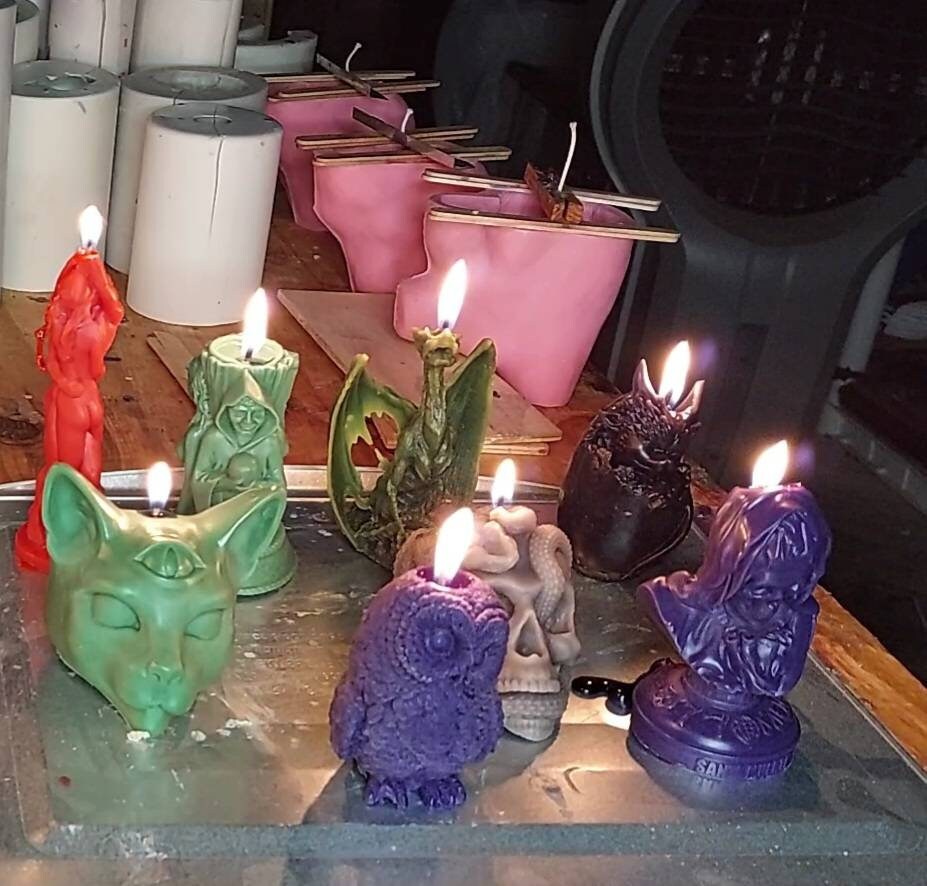 Hecate triple goddess candle Free Domestic shipping