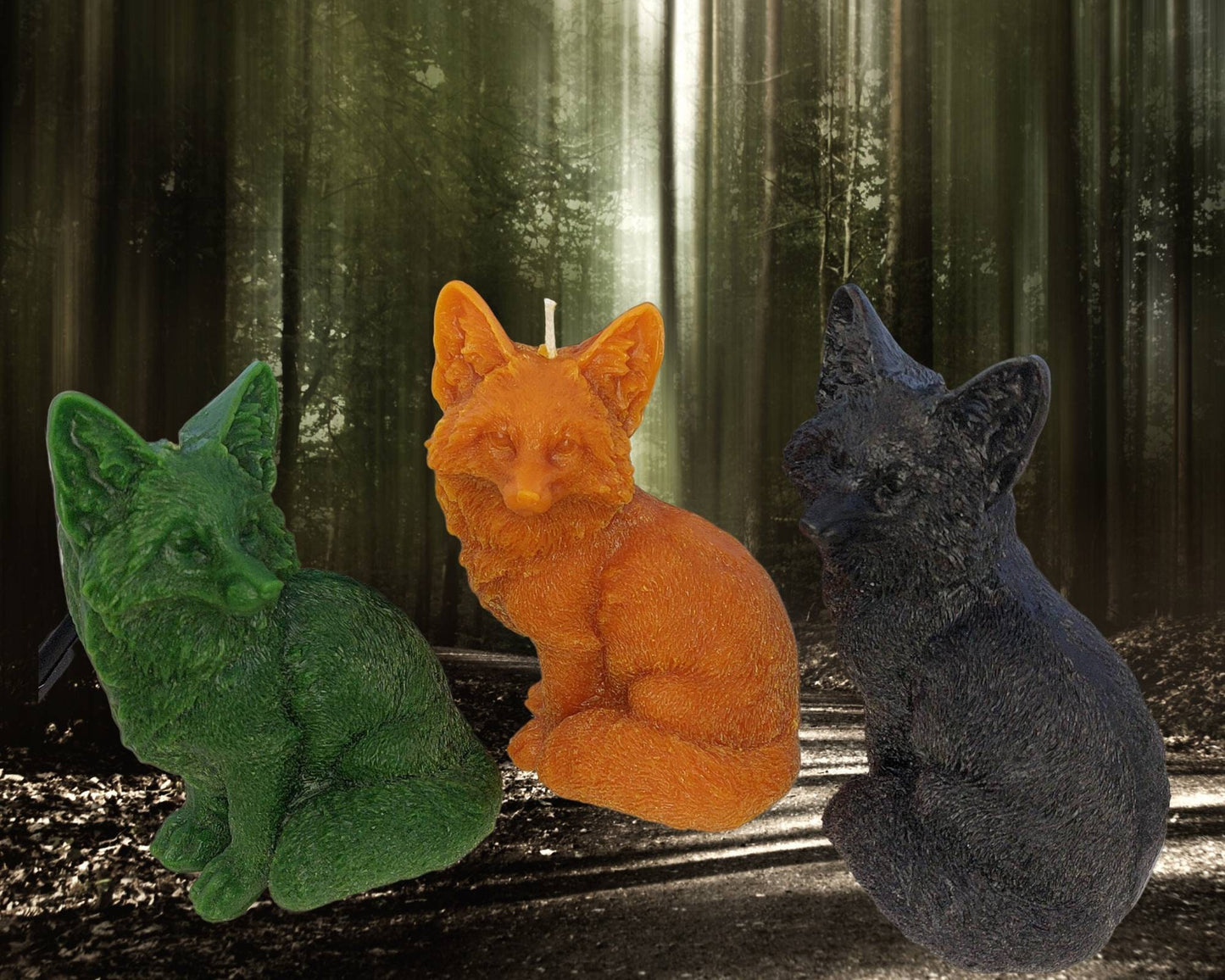 Free USA Shipping Large Fox beeswax candle