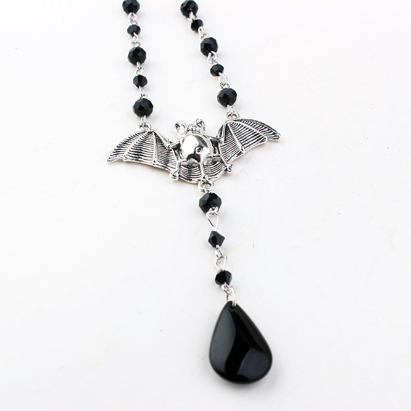 Gothic Bat Necklace Ladies Charm Jewelry