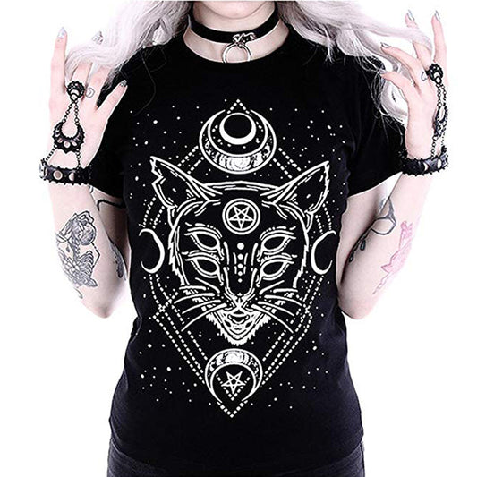Gothic star punk t-shirt