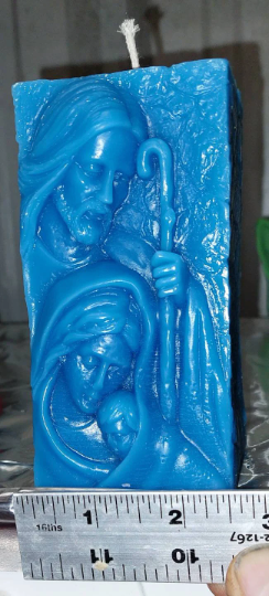 Holy Family large pillar unscented beeswax candle Free Domestic shipping to the USA