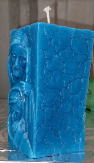 Holy Family large pillar unscented beeswax candle Free Domestic shipping to the USA