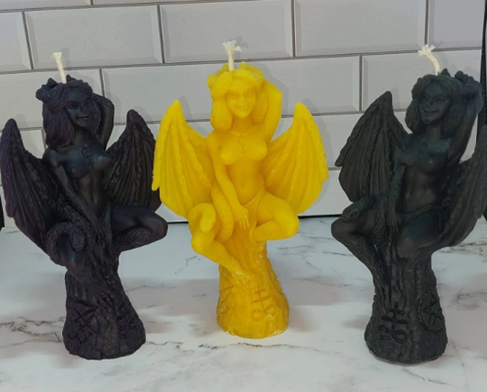 Free USA Shipping Lilith Succubus Demon Woman beeswax candle