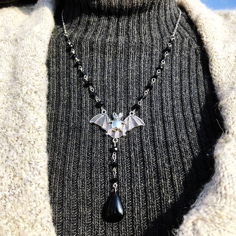 Gothic Bat Necklace Ladies Charm Jewelry