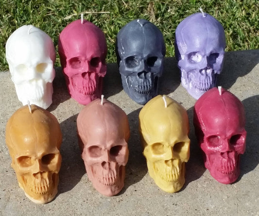 8 oz. Scented & unscented soy Skull candle Free Domestic Shipping to the USA