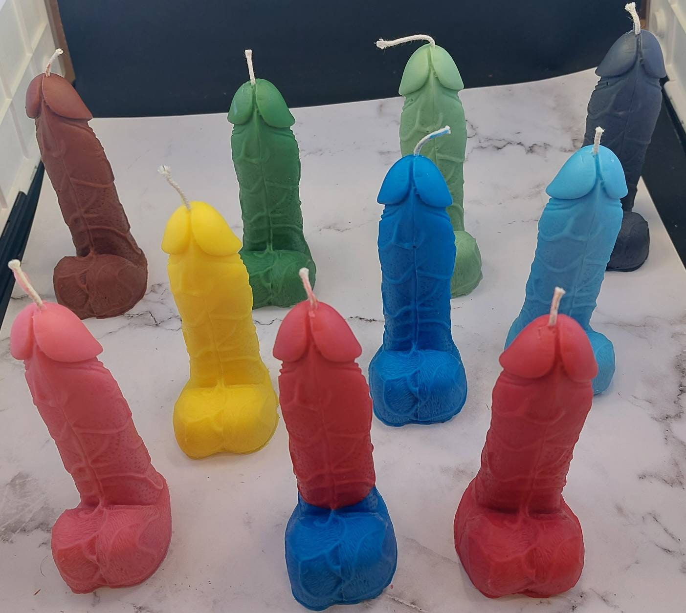 5" (good size) unscented penis candle